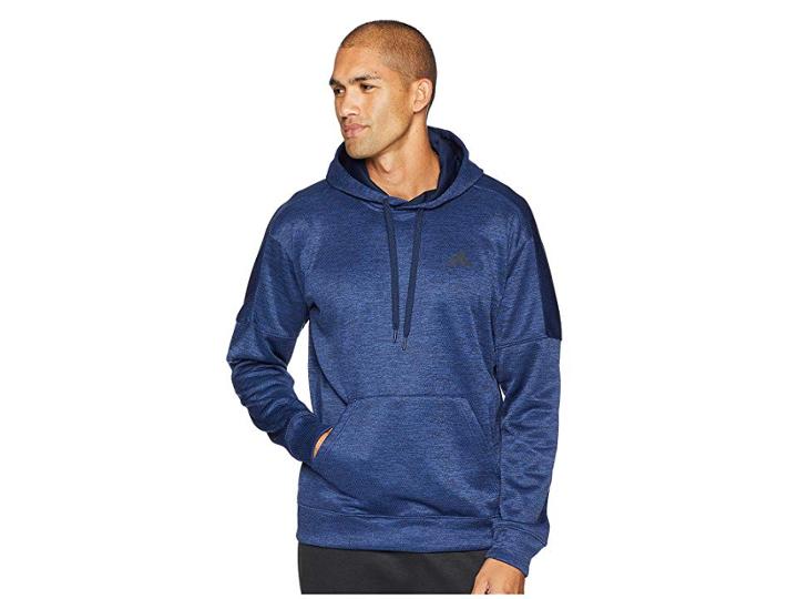 Adidas Team Issue Fleece Pullover Hoodie (collegiate Navy Metallic) Men's Sweatshirt