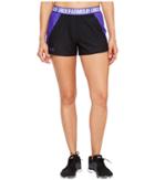 Under Armour New Play Up Shorts (black/constellation Purple/constellation Purple) Women's Shorts