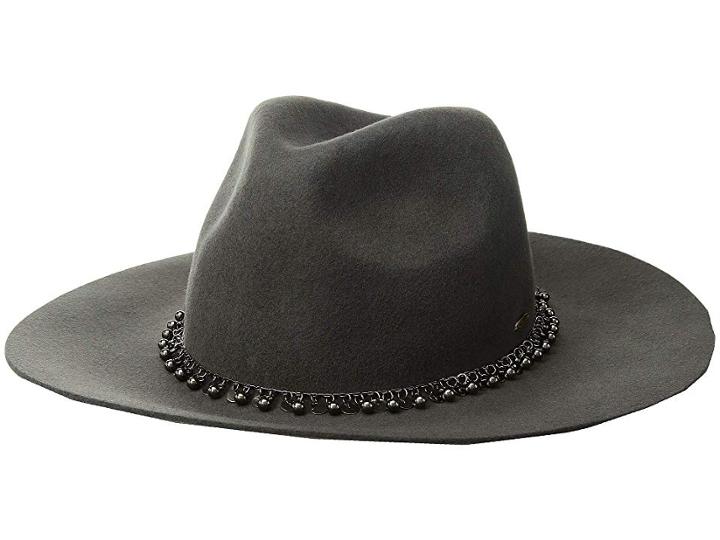 Scala Wool Felt Rancher With Metal (grey) Caps