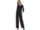 Lauren Ralph Lauren Layered Wide Leg Jumpsuit (polo Black) Women's Jumpsuit & Rompers One Piece