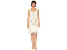 Unique Vintage 1920s Style Beaded Sylvie Flapper Dress (cream) Women's Dress