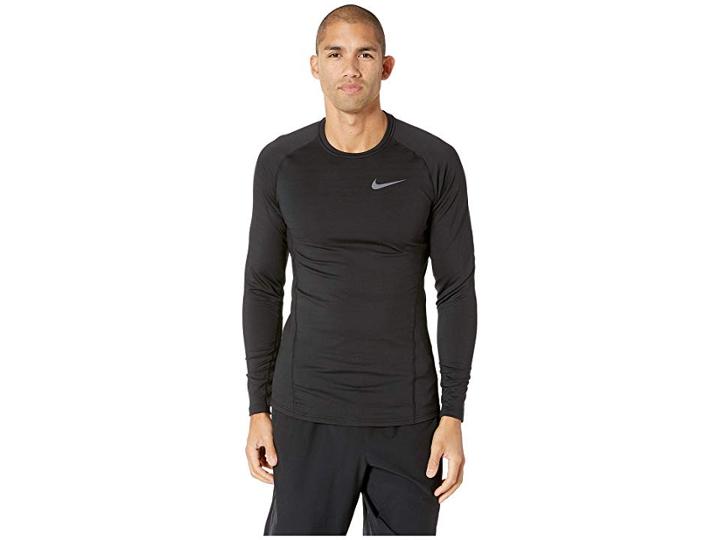 Nike Pro Thermal Top Long Sleeve (black/black/dark Grey) Men's Clothing