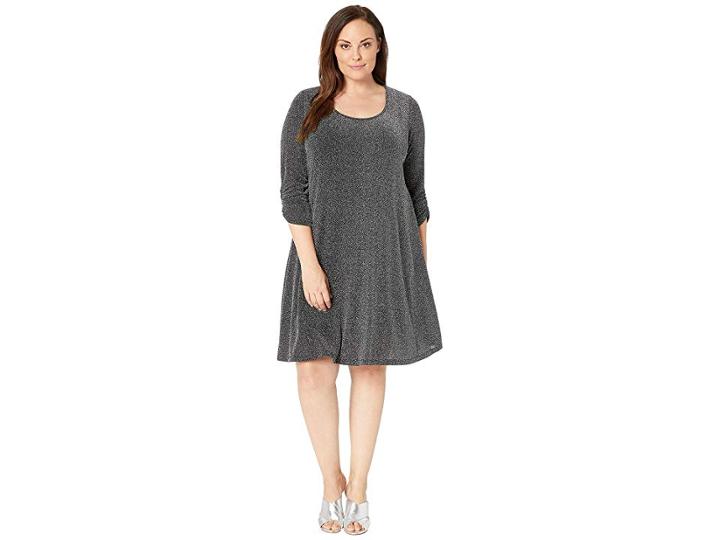 Karen Kane Plus Plus Size Silver Metallic Taylor Dress (silver) Women's Dress