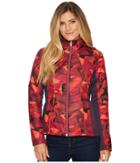 Spyder Glissade Hoodie Insulator Jacket (red Camo Print/nightshade) Women's Coat