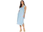 Nydj Wrap Dress W/ Release Hem (sea Mist Wash) Women's Dress