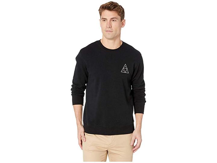 Huf Essentials Tt Crew (black) Men's Clothing