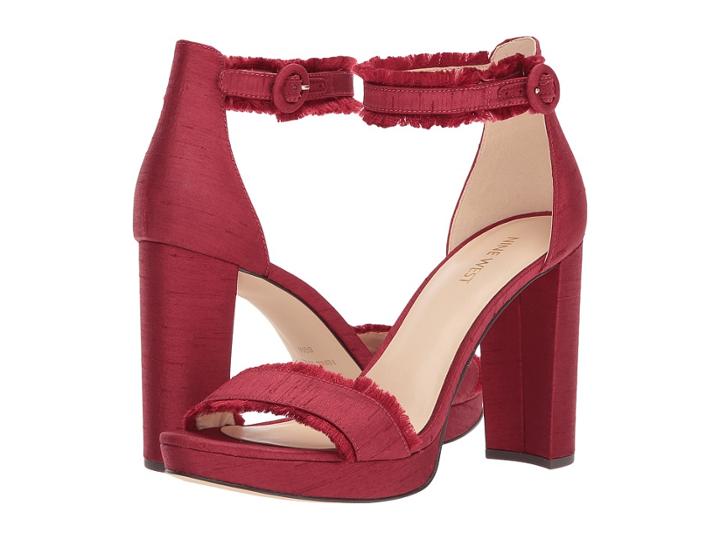 Nine West Daranita Platform Heel Sandal (red Fabric) High Heels