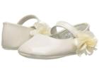 Baby Deer Soft Sole Ballet With Side Flower (infant) (ivory) Girl's Shoes