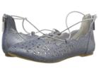 Jessica Simpson Kids Jacqui (little Kid/big Kid) (silver Metallic Denim) Girl's Shoes