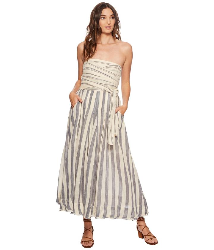 Free People Stripe Me Up Dress (blue Combo) Women's Dress