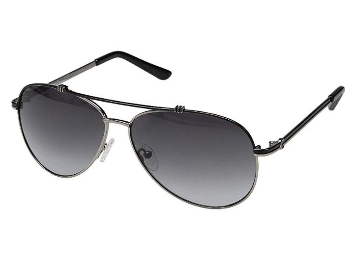 Guess Gg1140 (shiny Gumetal/gradient Smoke) Fashion Sunglasses