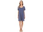 Fresh Produce Pinstripe Allure T-shirt Dress (moonlight Blue) Women's Dress
