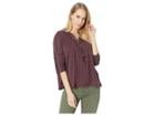 Free People In The Mix Long Sleeve (wine) Women's Clothing