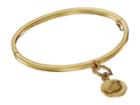Vince Camuto Bangle With Magnetic Closure And Bird Charm (matte Gold) Bracelet