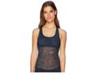 Emporio Armani Sporty Lace Tank Top (night Navy Blue) Women's Sleeveless