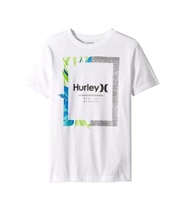 Hurley Kids Dri-fit Bloom Tee (big Kids) (white) Boy's T Shirt