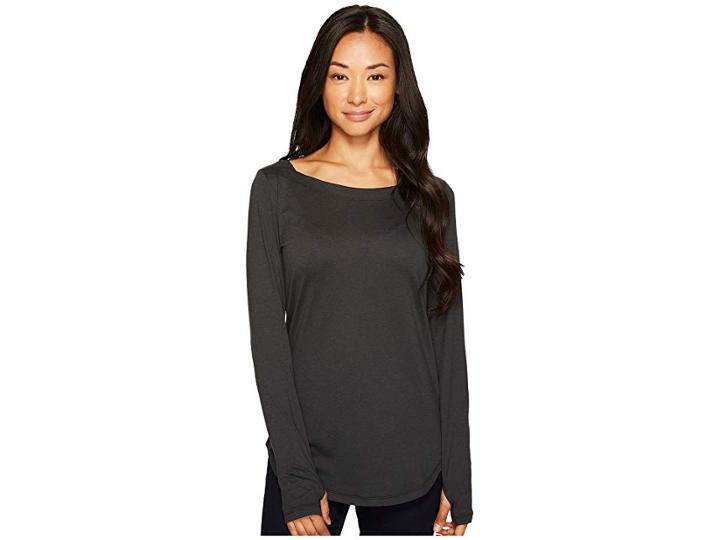 Columbia Place To Place Long Sleeve Shirt (black Spacedye) Women's Long Sleeve Pullover