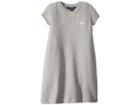 Polo Ralph Lauren Kids French Terry A-line Dress (little Kids) (light Grey Heather) Girl's Dress