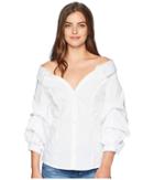 Romeo & Juliet Couture Off The Shoulder Shirt (white) Women's Clothing