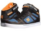 Dc Kids Pure High-top Ev (little Kid/big Kid) (black/orange/blue) Boys Shoes