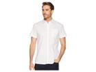 Calvin Klein Short Sleeve Set On Placket Tonal Seersucker Button Down (standard White) Men's Clothing