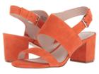 Nine West Forli Block Heel Sandal (orange Suede) Women's Shoes