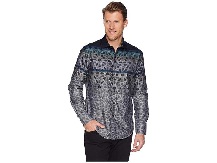 Robert Graham Chapman Long Sleeve Woven Shirt (multi) Men's Clothing