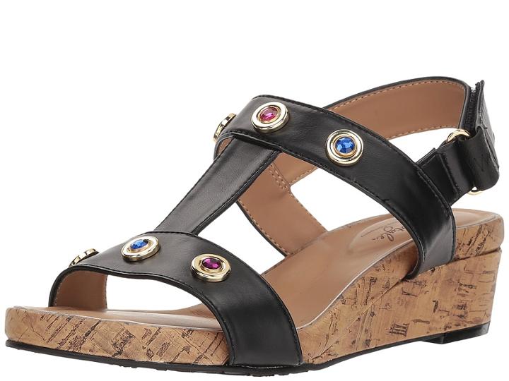 Soft Style Oralee (black Vitello) Women's Wedge Shoes