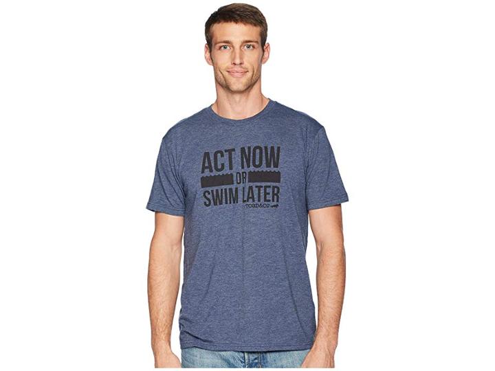 Toad&co Act Now Short Sleeve Tee (navy Heather) Men's T Shirt