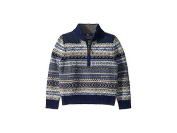 Vineyard Vines Kids Shep Fair Isle Sweater (toddler/little Kids/big Kids) (deep Bay) Boy's Sweater