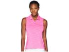 Adidas Golf Ultimate Sleeveless Polo (shock Pink Heather) Women's Sleeveless