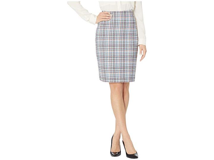 Tommy Hilfiger Lightweight Tweed Straight Skirt (bay Multi) Women's Skirt