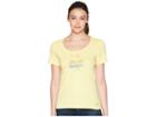 Life Is Good Let's Sea Crusher Scoop Neck Tee (happy Yellow) Women's T Shirt