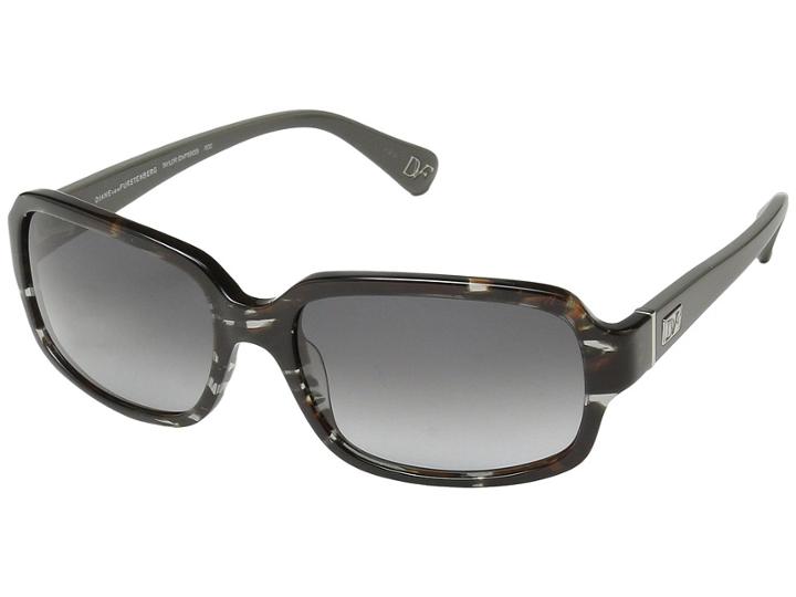 Diane Von Furstenberg Taylor (black Tortoise) Fashion Sunglasses