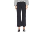 Eileen Fisher Organic Cotton Stretch Denim Ankle Pull-on Jeans W/ Raw Edge In Washed Black (washed Black) Women's Jeans