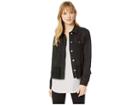 Scully Karter Denim And Lace Ruffle Jacket (black) Women's Coat