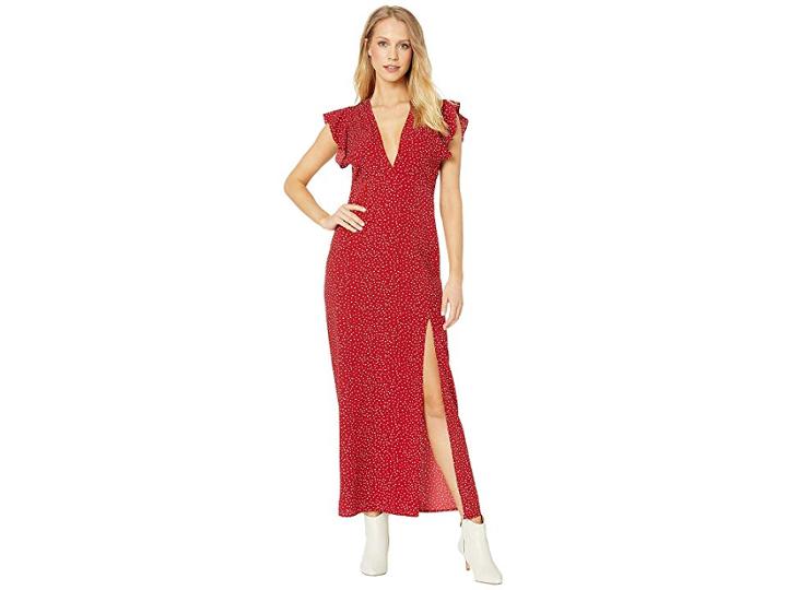 Amuse Society Keepin It Frill Dress (crimson) Women's Dress
