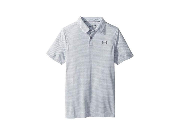 Under Armour Kids Threadborne Polo (big Kids) (overcast Gray/overcast Gray/rhino Gray) Boy's Clothing