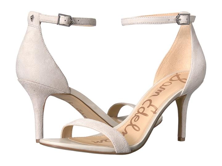 Sam Edelman Patti Strappy Sandal Heel (grey Kid Suede Leather) High Heels