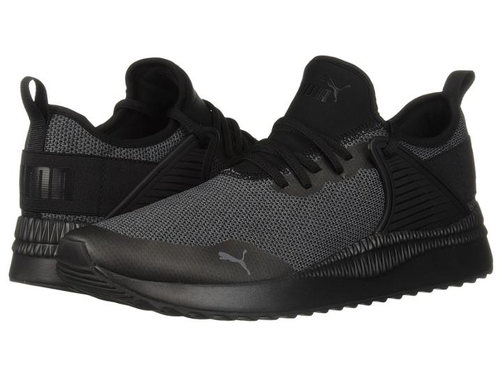 Puma Pacer Next Cage Knit (puma Black/puma Black/iron Gate) Men's Shoes