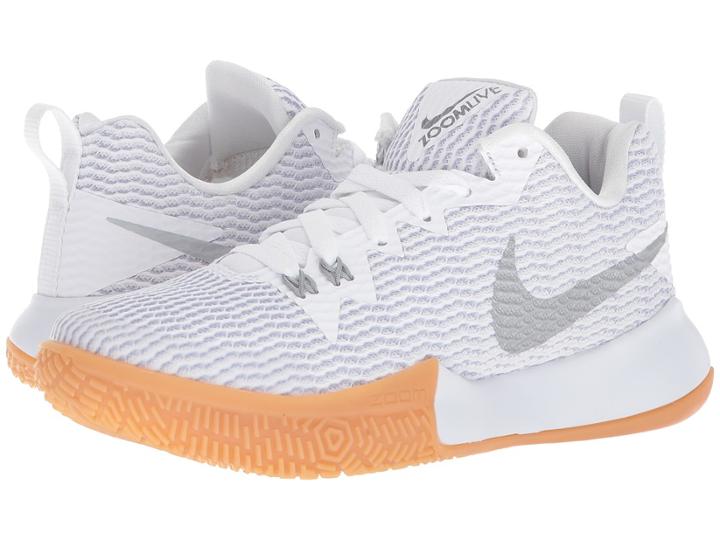 Nike Zoom Live Ii (white/reflect Silver/pure Platinum) Women's Basketball Shoes