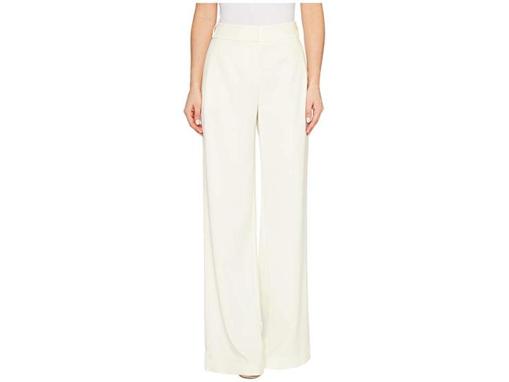 Halston Heritage Flowy Wide Leg Pants (cream) Women's Casual Pants