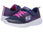 Skechers Kids Go Run 600 (little Kid/big Kid) (navy/pink 2) Girl's Shoes