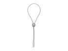 M&f Western Bolo Tie (silver Flower Oval Concho) Necklace