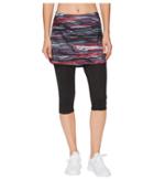 Skirt Sports Lotta Breeze Capri Skirt (romance Print/black) Women's Skort