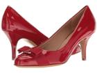 Salvatore Ferragamo Suede Mid-heel Pump (rosso Patent) High Heels