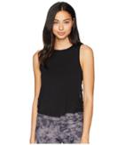 Jessica Simpson Thewarmup Mesh Side Tank Top (jet Black) Women's Workout