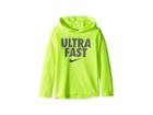 Nike Kids Thermal Verbiage Pullover (little Kids) (cool Grey/volt) Boy's Clothing