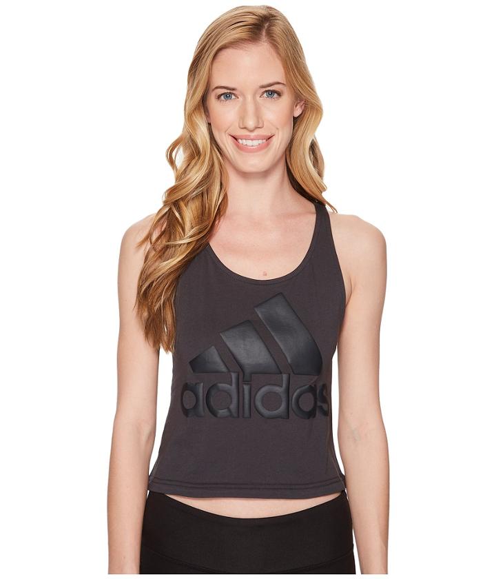 Adidas Sport Id Crop Tank Top (black) Women's Sleeveless