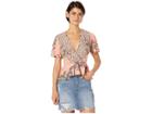 Angie Surplus Short Sleeve Top (blush) Women's Clothing